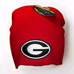 Georgia Bulldogs University Mens Adult Red Beanie Winter Hat cap New Ncaa